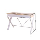 Metal Desk with Drawer – White with Oak Top Metal Desk with Drawer – White with Oak Top