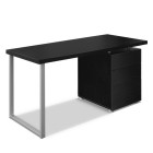 Metal Desk with 3 Drawers – Black Metal Desk with 3 Drawers – Black