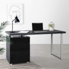 Metal Desk with 3 Drawers – Black Metal Desk with 3 Drawers – Black