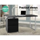 Metal Desk with 3 Drawers – Black Metal Desk with 3 Drawers – Black