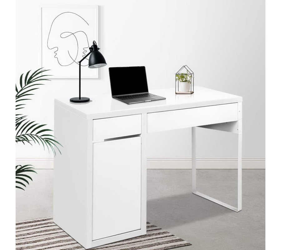 Metal Desk With Storage Cabinets – White Metal Desk With Storage Cabinets – White