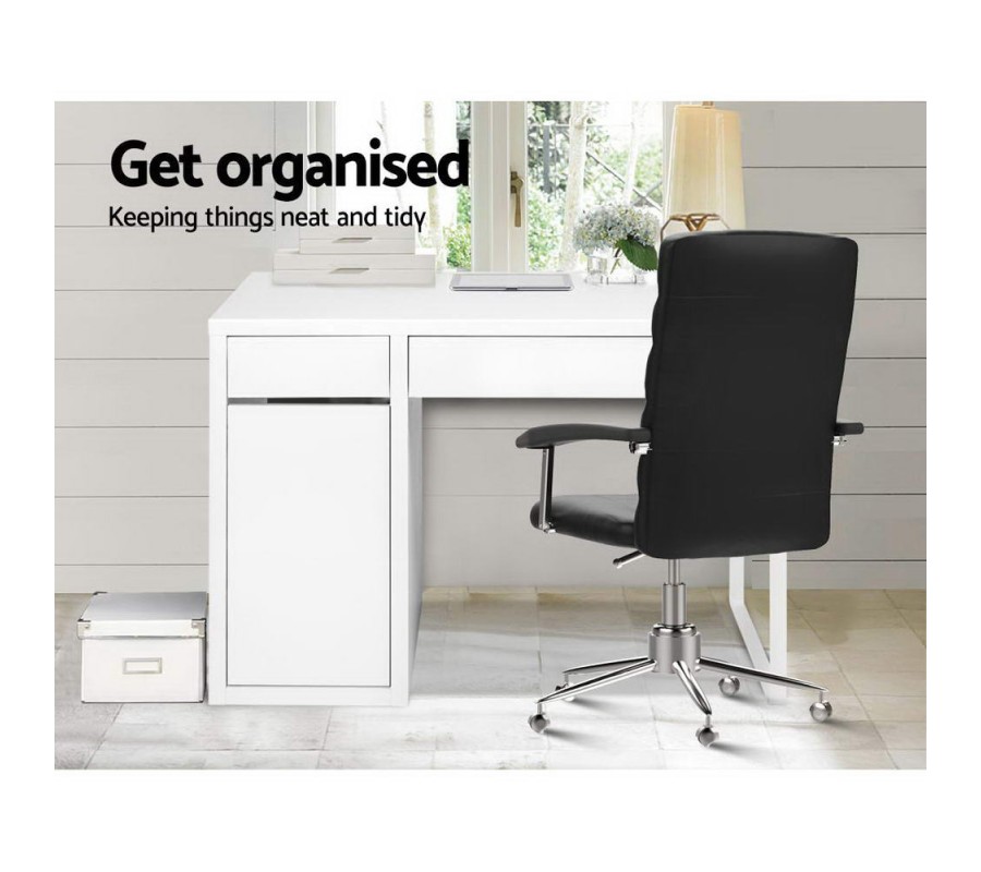 Metal Desk With Storage Cabinets – White Metal Desk With Storage Cabinets – White