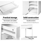 Metal Desk With Storage Cabinets – White Metal Desk With Storage Cabinets – White