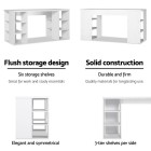 3 Level Desk with Storage & Bookshelf – White 3 Level Desk with Storage & Bookshelf – White
