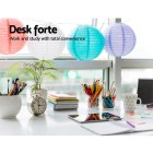 Rotary Corner Desk with Bookshelf – White Rotary Corner Desk with Bookshelf – White