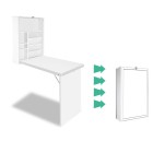 Foldable Desk with Bookshelf – White Foldable Desk with Bookshelf – White
