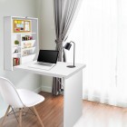 Foldable Desk with Bookshelf – White Foldable Desk with Bookshelf – White