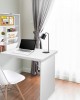 Foldable Desk with Bookshelf – White