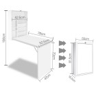 Foldable Desk with Bookshelf – White Foldable Desk with Bookshelf – White