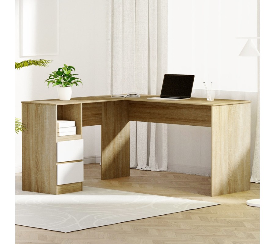 Corner Computer Desk Office Study Desks Table Drawers L-Shape Workstation Corner Computer Desk Office Study Desks Table Drawers L-Shape Workstation