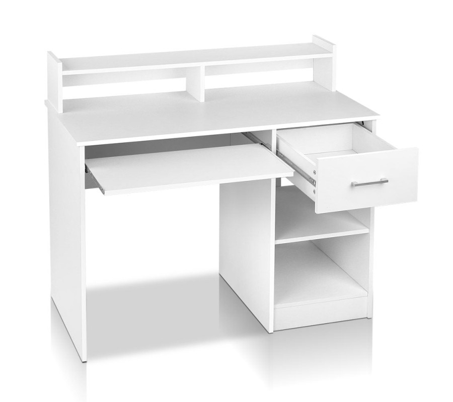 Office Computer Desk with Storage – White Office Computer Desk with Storage – White