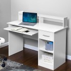 Office Computer Desk with Storage – White Office Computer Desk with Storage – White