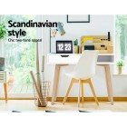 Wood Computer Desk with Drawers – White Wood Computer Desk with Drawers – White