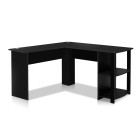 Office Computer Desk Corner Student Study Table Workstation L-Shape Black Office Computer Desk Corner Student Study Table Workstation L-Shape Black