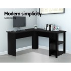 Office Computer Desk Corner Student Study Table Workstation L-Shape Black Office Computer Desk Corner Student Study Table Workstation L-Shape Black
