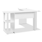 Office Computer Desk Corner Student Study Table Workstation L-Shape Shelf White Office Computer Desk Corner Student Study Table Workstation L-Shape Shelf White