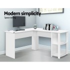 Office Computer Desk Corner Student Study Table Workstation L-Shape Shelf White Office Computer Desk Corner Student Study Table Workstation L-Shape Shelf White