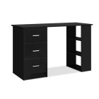 Office Computer Desk Student Study Table Workstation 3 Drawers 120cm Black Office Computer Desk Student Study Table Workstation 3 Drawers 120cm Black