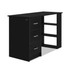 Office Computer Desk Student Study Table Workstation 3 Drawers 120cm Black Office Computer Desk Student Study Table Workstation 3 Drawers 120cm Black
