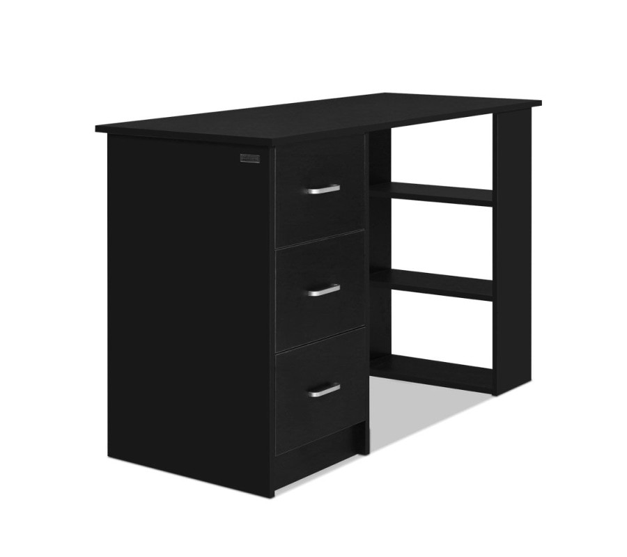 Office Computer Desk Student Study Table Workstation 3 Drawers 120cm Black Office Computer Desk Student Study Table Workstation 3 Drawers 120cm Black