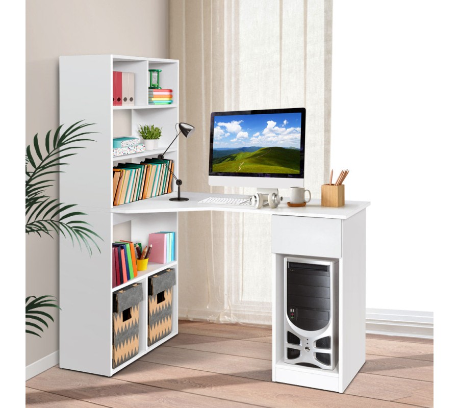 Office Computer Desk Student Study Table Home Workstation Corner Shelf Office Computer Desk Student Study Table Home Workstation Corner Shelf