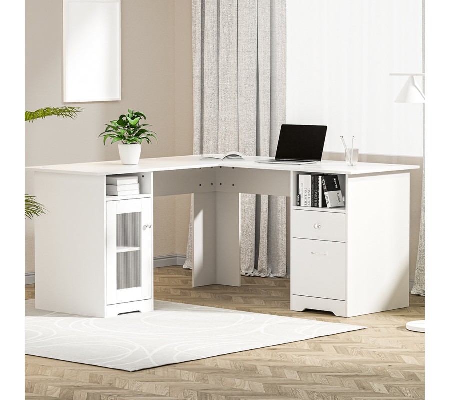 Corner Computer Desk Office Study Desks Table L-Shape Drawers Tables Corner Computer Desk Office Study Desks Table L-Shape Drawers Tables