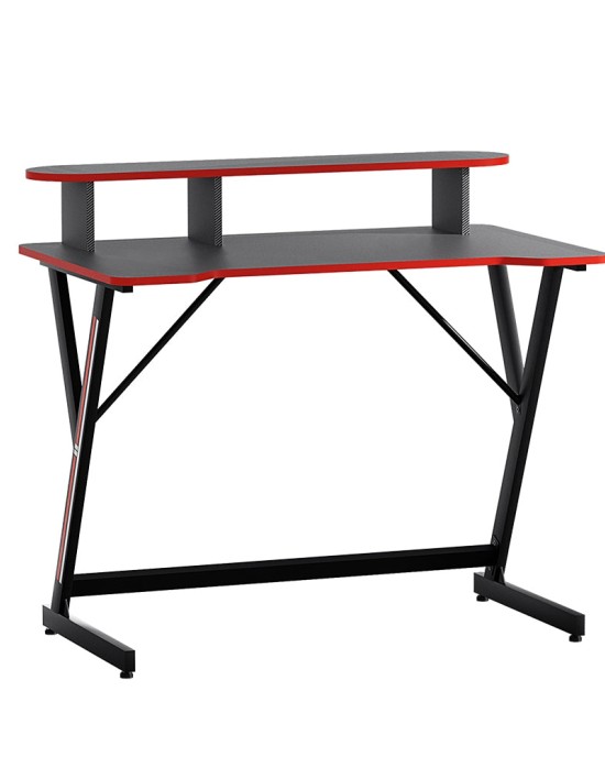 Gaming Desk Computer Desks Table 2-Tiers Storage Study Home Ofiice 100CM