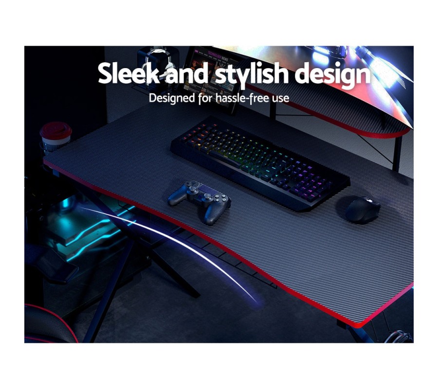 Gaming Desk Computer Desks Table Storage Shelves Study Home Ofiice 105CM Gaming Desk Computer Desks Table Storage Shelves Study Home Ofiice 105CM