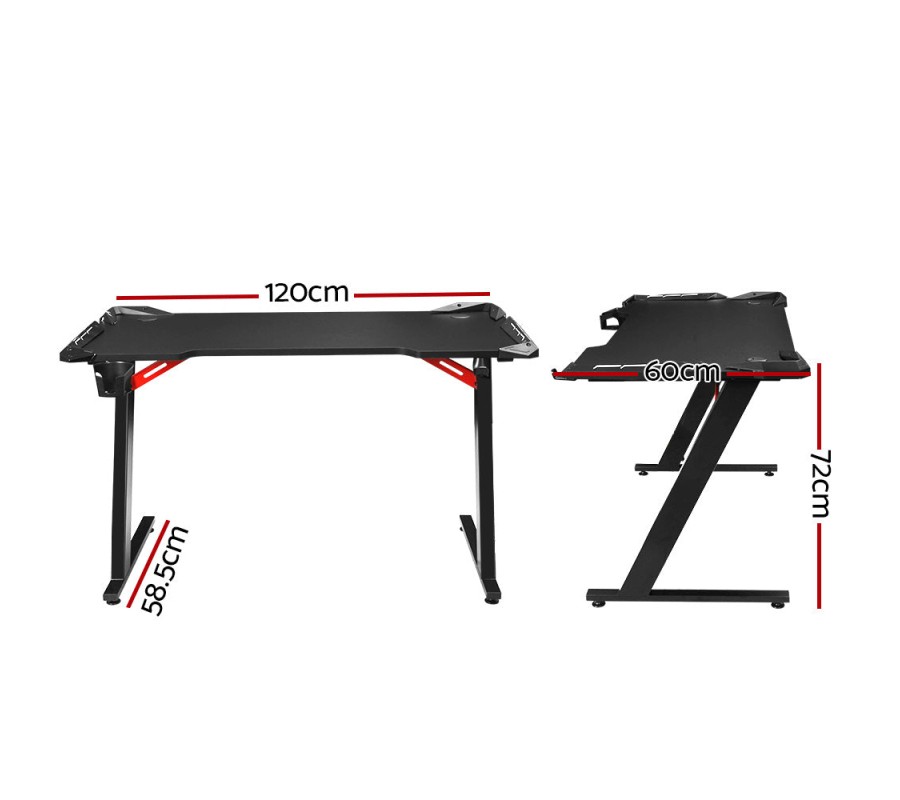 Gaming Desk Computer Desks Table Study Home Ofiice RGB LED Light 120CM Gaming Desk Computer Desks Table Study Home Ofiice RGB LED Light 120CM