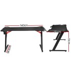 Gaming Desk Computer Desks Table Study Home Ofiice RGB LED Light 140CM Gaming Desk Computer Desks Table Study Home Ofiice RGB LED Light 140CM