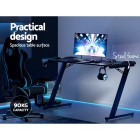 Gaming Desk Computer Desks Table Study Home Ofiice RGB LED Light 140CM Gaming Desk Computer Desks Table Study Home Ofiice RGB LED Light 140CM
