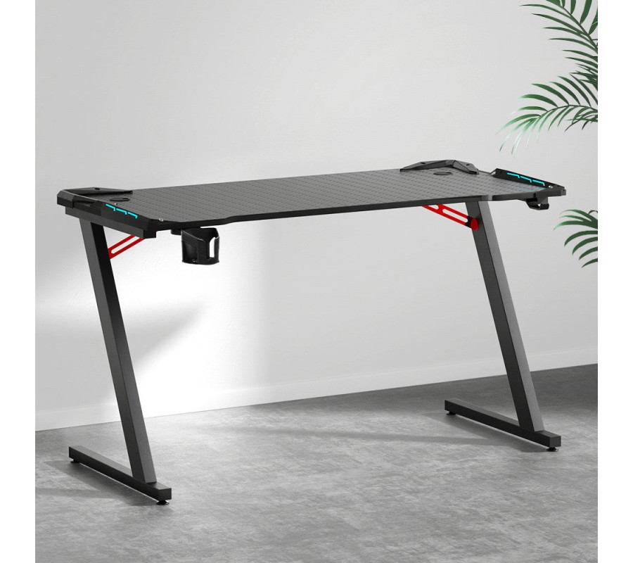Gaming Desk Computer Desks Table Study Home Ofiice RGB LED Light 140CM Gaming Desk Computer Desks Table Study Home Ofiice RGB LED Light 140CM