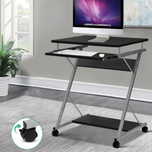 Metal Pull Out Table Desk – Black