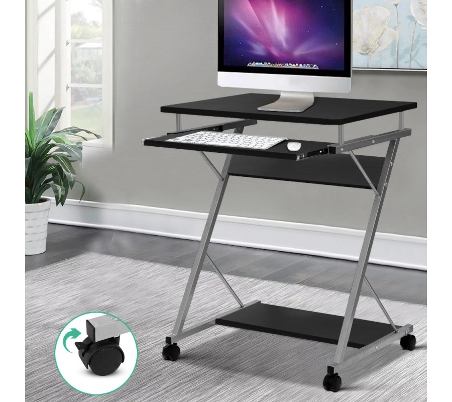 Metal Pull Out Table Desk – Black Metal Pull Out Table Desk – Black