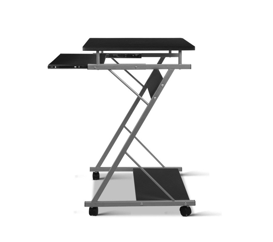 Metal Pull Out Table Desk – Black Metal Pull Out Table Desk – Black