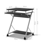 Metal Pull Out Table Desk – Black Metal Pull Out Table Desk – Black