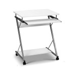 Metal Pull Out Table Desk – White Metal Pull Out Table Desk – White