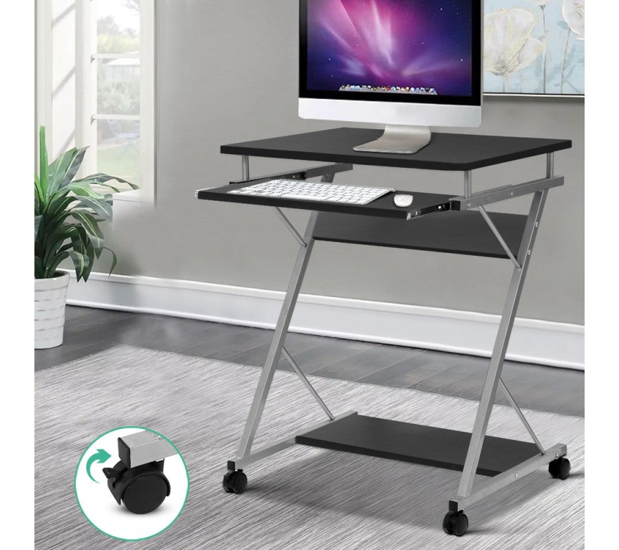 Metal Pull Out Table Desk – White Metal Pull Out Table Desk – White