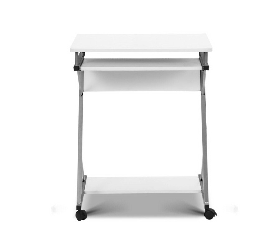 Metal Pull Out Table Desk – White Metal Pull Out Table Desk – White