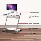 Metal Pull Out Table Desk – White Metal Pull Out Table Desk – White
