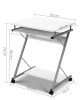 Metal Pull Out Table Desk – White