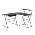 Corner Metal Pull Out Table Desk – Black Corner Metal Pull Out Table Desk – Black