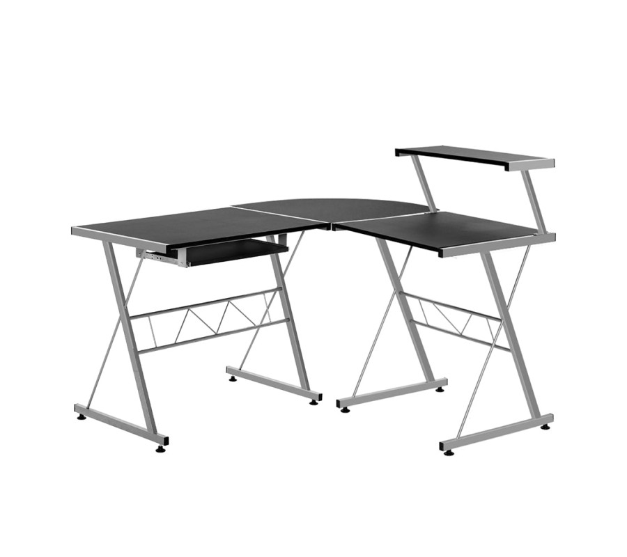 Corner Metal Pull Out Table Desk – Black Corner Metal Pull Out Table Desk – Black