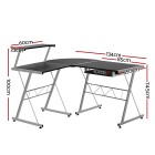 Corner Metal Pull Out Table Desk – Black Corner Metal Pull Out Table Desk – Black