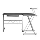 Corner Metal Pull Out Table Desk – Black Corner Metal Pull Out Table Desk – Black