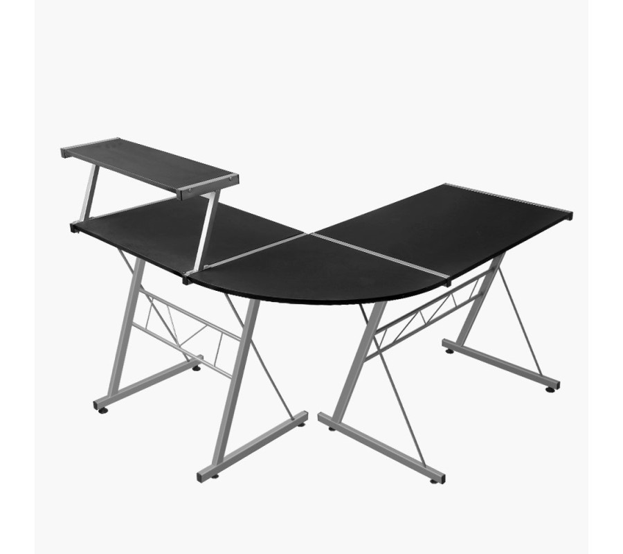 Corner Metal Pull Out Table Desk – Black Corner Metal Pull Out Table Desk – Black