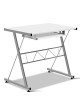 Corner Metal Pull Out Table Desk – White