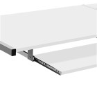 Corner Metal Pull Out Table Desk – White Corner Metal Pull Out Table Desk – White