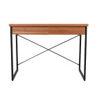 Metal Desk with Drawer – Walnut Metal Desk with Drawer – Walnut