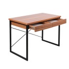 Metal Desk with Drawer – Walnut Metal Desk with Drawer – Walnut